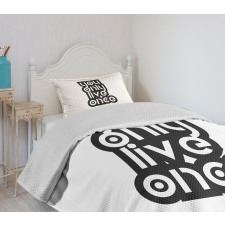 Modern Popular Phrase Bedspread Set