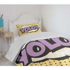 Grunge Comic Book Design Bedspread Set