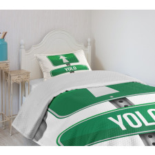 Road Sign Pointing Forward Bedspread Set