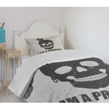 Skull in Crown Bedspread Set