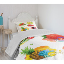 Colorful Summer Food Bedspread Set