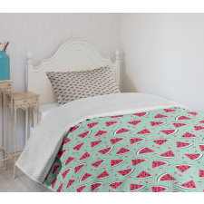 Pop Art Watermelon Slices Bedspread Set