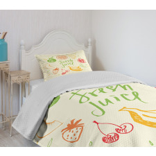 Pomegranate Peach Lime Bedspread Set