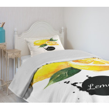 Sour Citrus Lemon Design Bedspread Set