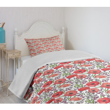 Poppy Blossoms Garden Bedspread Set