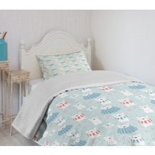 Ploar Bears Blankets Bedspread Set