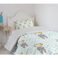 Cats with Bandana Bedspread Set