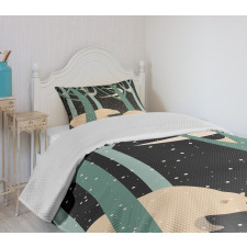 Polar Bear and Cub Bedspread Set