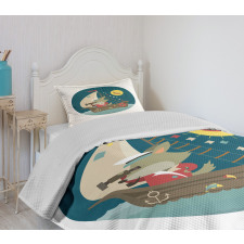 Wolf Captain Boat Bedspread Set