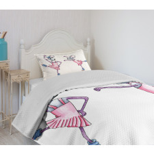 Funny Ballerina Mice Bedspread Set