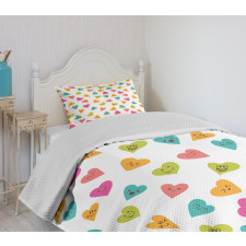 Smiley Heart Bedspread Set