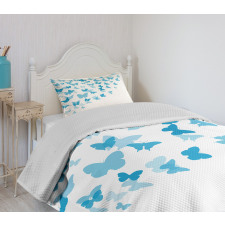 Butterfly Flock Bedspread Set