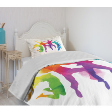 Rainbow Colored Teens Bedspread Set