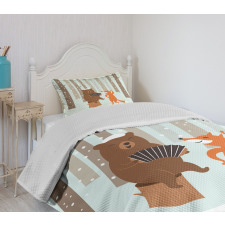 Bear with Accordion Fox Bedspread Set
