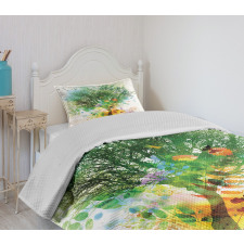 Multiple Exposure Nature Bedspread Set