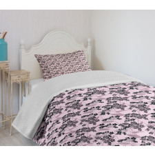 Abstract Forget Me Not Bedspread Set