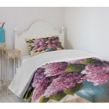 Lilac Bouquet Artwork Bedspread Set