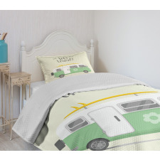 Lets Travel Message Bedspread Set