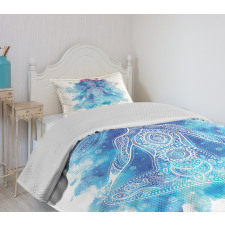 Damask Stencil Mandala Bedspread Set