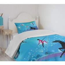 Trapeze Artists Horse Bedspread Set