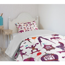 Colorful Characters Bedspread Set