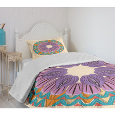 Rotating Zigzag Lines Bedspread Set