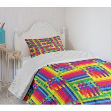 Striped Mosaic Bedspread Set