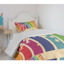 Curves Old Look Bedspread Set