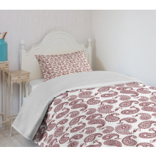 Paisley Leaves Mehndi Bedspread Set