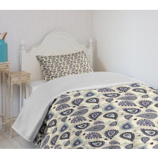 Moroccan Paisley Motif Bedspread Set