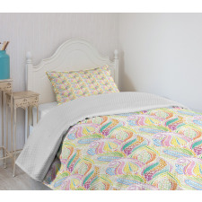 Colorful Paisley Art Bedspread Set