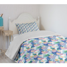 Hawaiian Summer Plants Bedspread Set