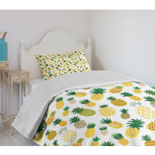 Cartoon Fruits Pineapples Bedspread Set