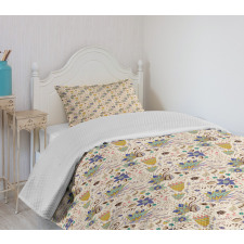 Abstract Garden Art Bedspread Set