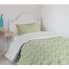 Flourishing Foliage Bedspread Set