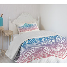 Tribal Boho Lotus Flower Bedspread Set