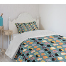 Hand Drawn Shapes Bedspread Set