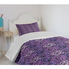 Romantic Bouquet Pattern Bedspread Set