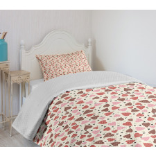 Pastel Romantic Pattern Bedspread Set