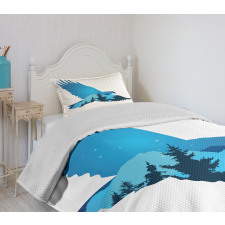 Bird Silhouette Design Bedspread Set