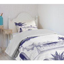 Beach House by Sea Bedspread Set