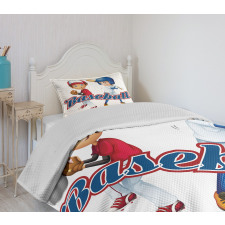 Baseball Pitching Bedspread Set