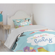 Cartoon Storks Bedspread Set