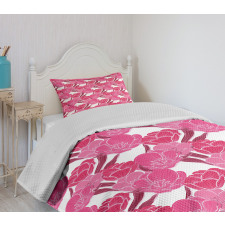 Pink Spring Blossoms Bedspread Set