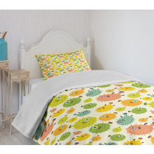 Funny Pufferfish Colorful Bedspread Set