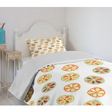 Grapefruits and Lemons Bedspread Set