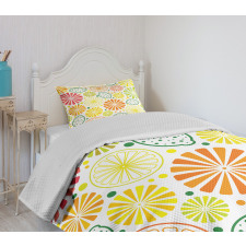 Tropical Clementine Bedspread Set