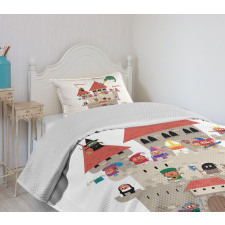 Cartoon Kingdom Dragon Bedspread Set