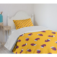 Chess Game Horse Bedspread Set