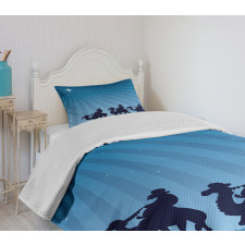 Timeless Scenery Illustration Bedspread Set